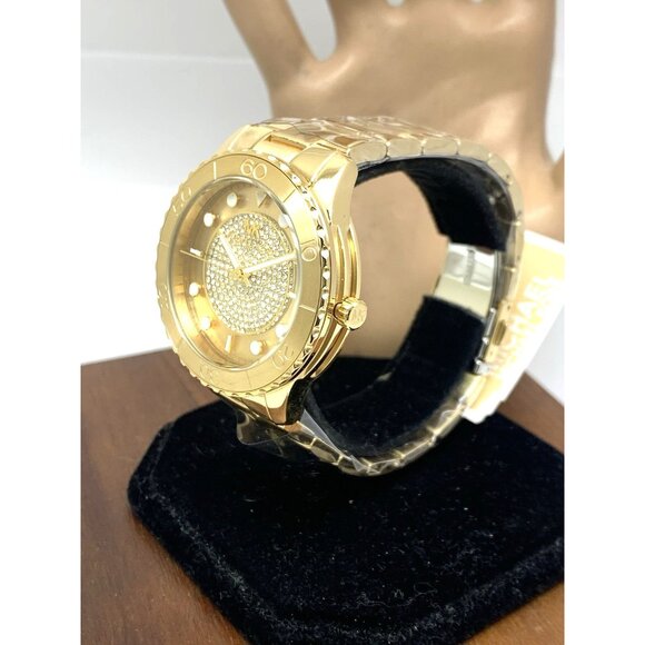 Michael Kors Women's Watch MK6911 Runway Quartz Crystals Gold Tone Steel 40mm - Picture 2 of 15